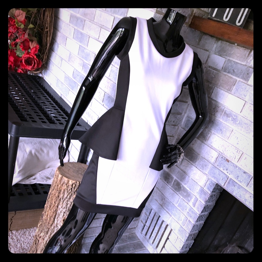 Venus Black and White Dress